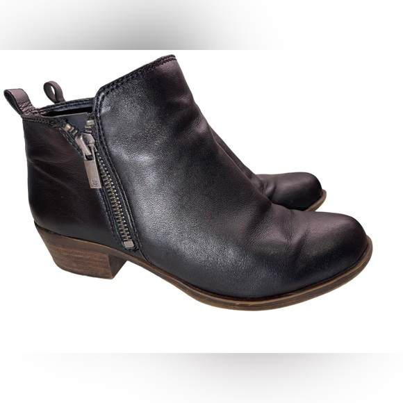 Lucky Brand Shoes - Lucky Brand - Black Leather Ankle Boots - size 6.5